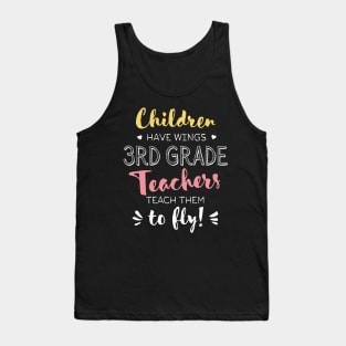 3rd Grade Teacher Gifts - Beautiful Wings Quote Tank Top